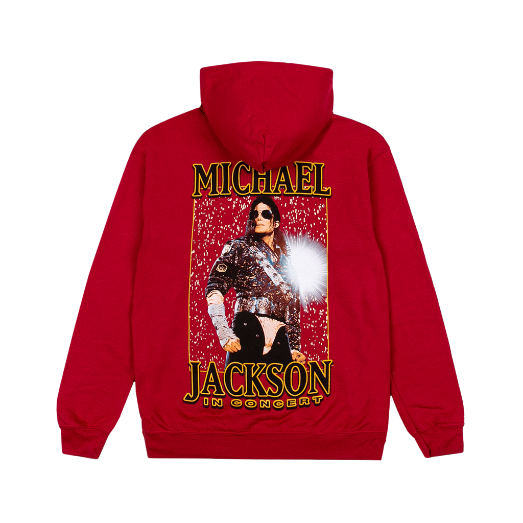 Michael Jackson Dangerous In Concert Burgundy Hoodie