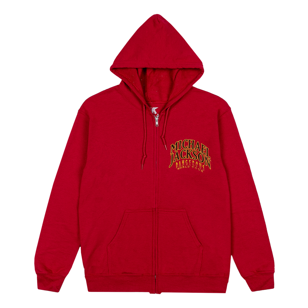 Michael Jackson Dangerous In Concert Burgundy Hoodie