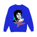 Michael Jackson Photo Glow Royal Blue Crewneck