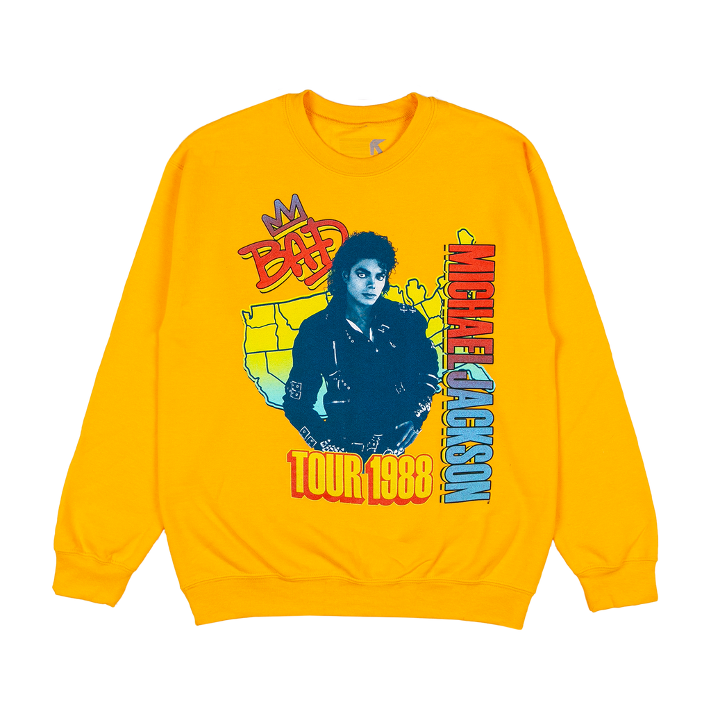 Michael Jackson Bad Tour Gold Crewneck