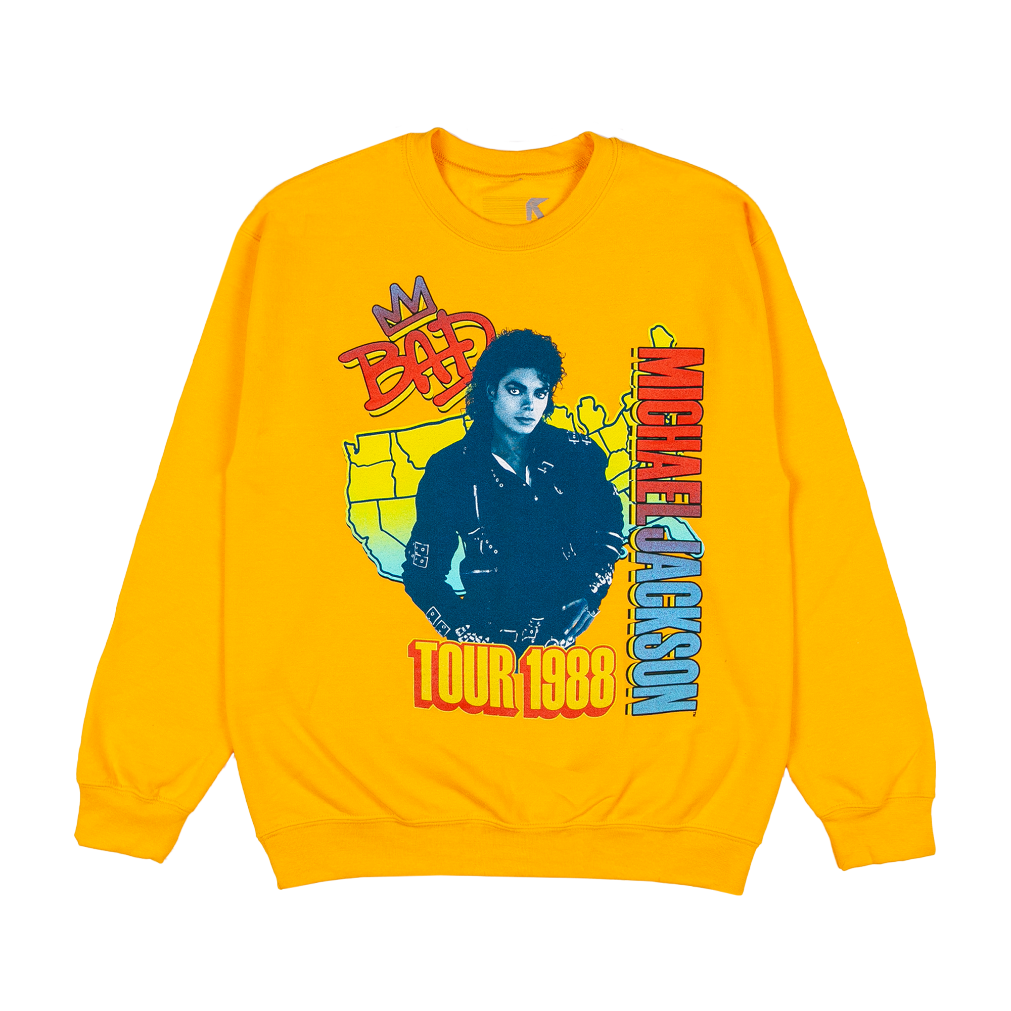 Michael Jackson Bad Tour Gold Crewneck